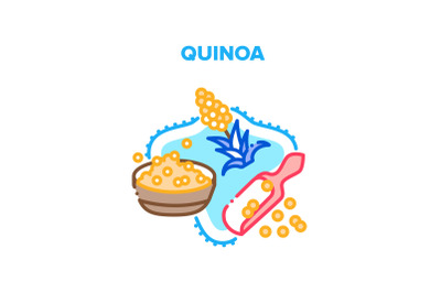 Quinoa Porridge Vector Concept Color Illustration