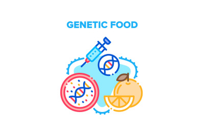 Genetic Food Vector Concept Color Illustration