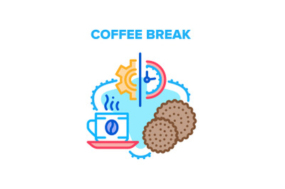 Coffee Break Vector Concept Color Illustration