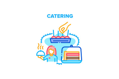 Catering Service Vector Concept Color Illustration