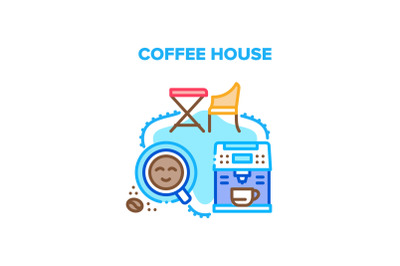 Coffee House Vector Concept Color Illustration