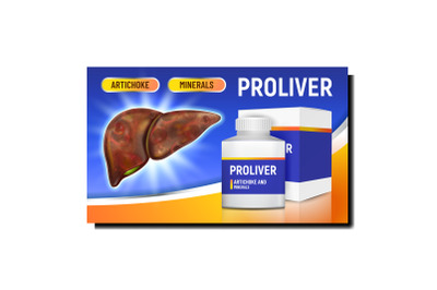 liver Pharmacy For Liver Promo Poster Vector