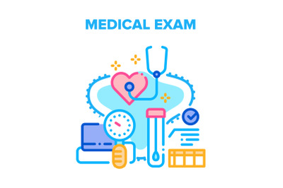 Medical Exam Vector Concept Color Illustration