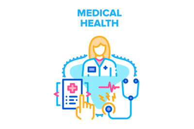 Medical Health Vector Concept Color Illustration