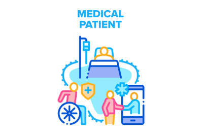 Medical Patient Vector Concept Color Illustration