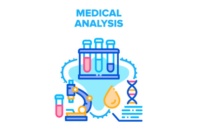 Medical Analysis Vector Concept Color Illustration