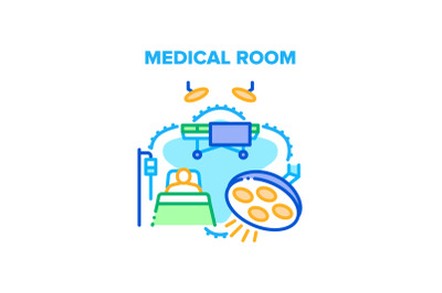 Medical Room Vector Concept Color Illustration