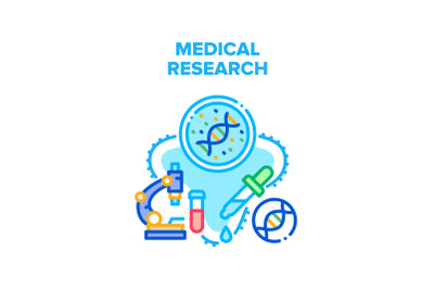 Medical Research Vector Concept Color Illustration