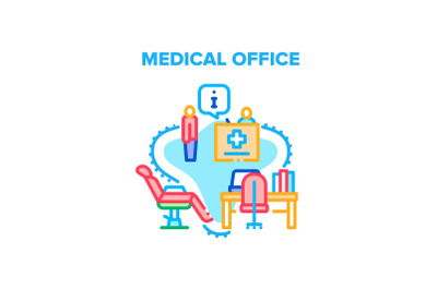 Medical Office Vector Concept Color Illustration