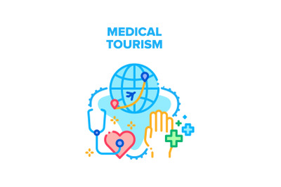 Medical Tourism Vector Concept Color Illustration