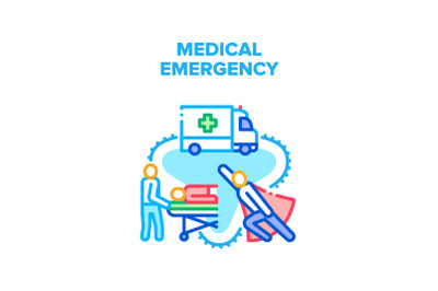 Medical Emergency Help Vector Concept Color