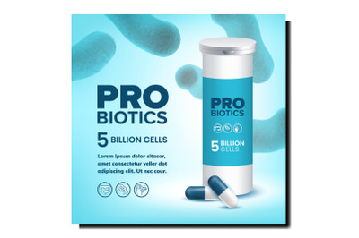 Probiotics Creative Promotional Banner Vector