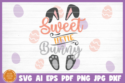 Sweet Little Bunny Easter SVG Cut File