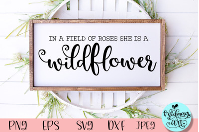 In the field of roses wood sign svg, nursery sign svg