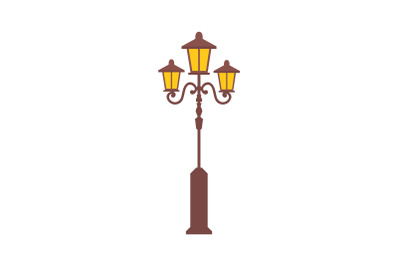 rural Street lights Flat Icon