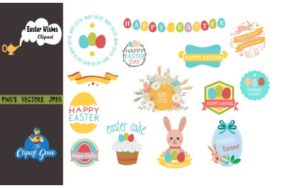 Easter Wishes Clipart, Easter Wishes svg,Easter clipart &amp; SVG