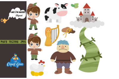 Jack and the beanstalk clipart, Fairy Tale Clipart &amp; SVG