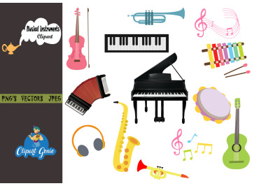 Musical Instruments Clipart, Music clipart &amp; SVG
