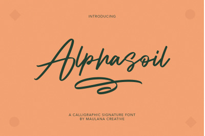 Alphasoil Signature Font