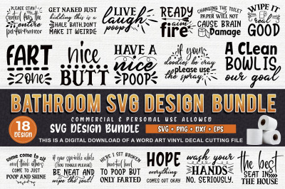 Bathroom SVG Bundle&2C; Bathroom Signs&2C; Svg Cut Files