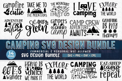 Camping SVG Bundle, Camping SVG, Happy camper svg, Camping Quote Svg