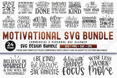 Motivational SVG Bundle, Inspirational Quotes SVG, Motivational quotes