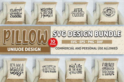 Pillow Svg Bundle, Pillow Quotes Svg, Home Decor Saying, Svg Dxf Png