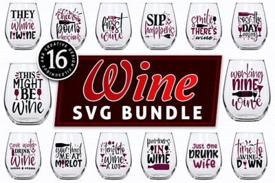 Wine SVG Bundle, Wine Glasses Shirt, Drinking Svg