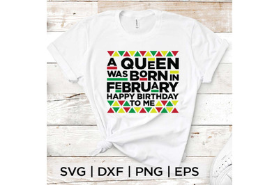 Queen Born in February SVG