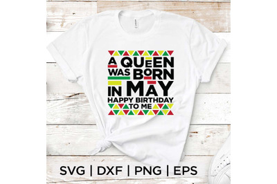 Queen Born in May SVG