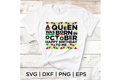 Queen Born in October SVG