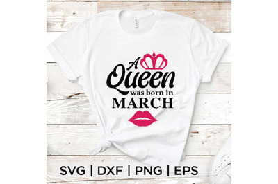 A Queen Born in March SVG