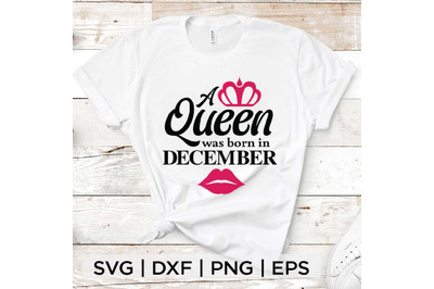 A Queen Born in December SVG