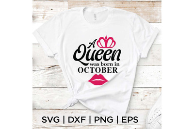 A Queen Born in October SVG