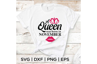 A Queen Born in November SVG