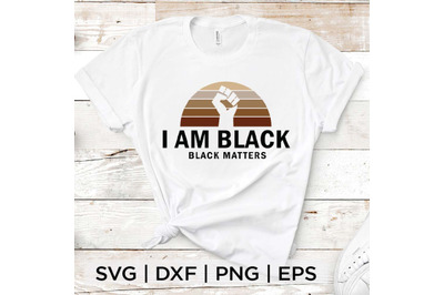 I Am Black SVG