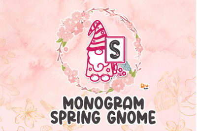 Spring Gnome Monogram