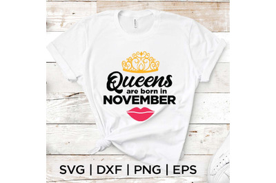 Queens are born in November SVG