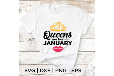 Queens are born in January SVG