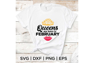 Queens are born in February SVG