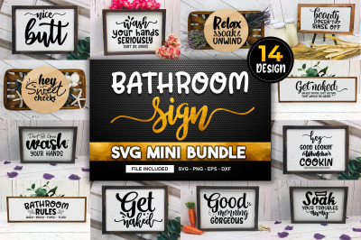 Bathroom SVG Bundle&2C; Bathroom Quote&2C; Restroom svg&2C; Bathroom Sign SVG