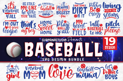 Baseball Bundle SVG Designs&2C; Baseball Mom SVG&2C; Baseball Fan SVG