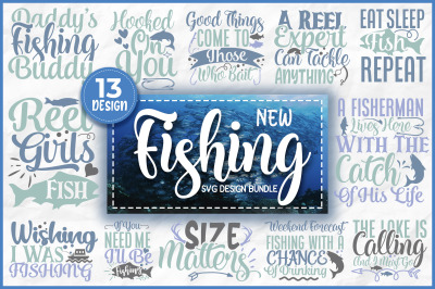 Fishing SVG Bundle&2C; fish svg&2C; bass svg&2C; fish hook svg&2C; lake svg