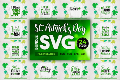 St Patricks Day SVG Bundle&2C; shamrock svg&2C; clover svg&2C; leprechaun svg