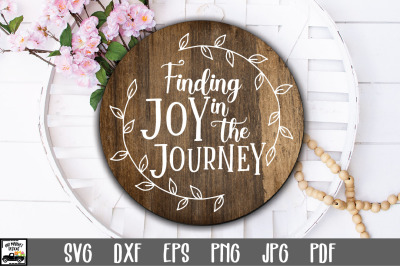 Finding Joy in the Journey SVG File | Round Sign SVG File