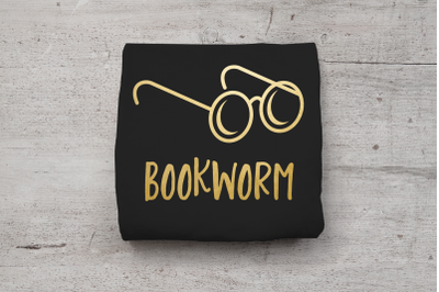 Bookworm Round Glasses | SVG | PNG | DXF | EPS