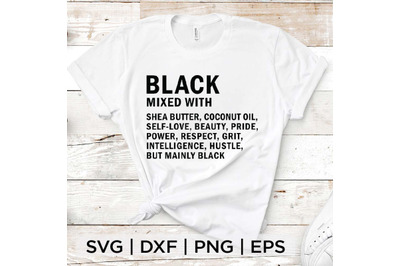 Black mixed with SVG