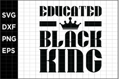 Educated Black King SVG