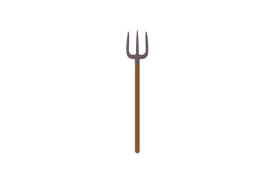 rural Pitchfork Grass Flat Icon