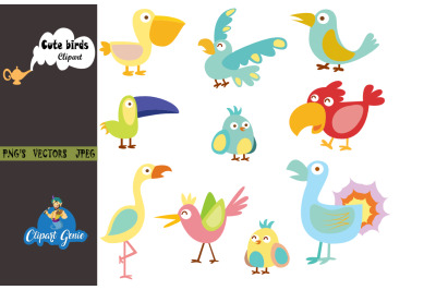 Cute birds clipart, Birds clipart &amp; SVG